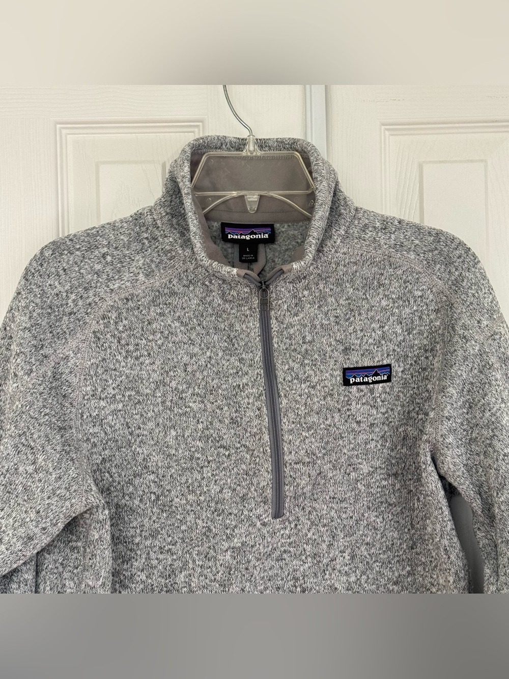 Patagonia Better Sweater 1/4 Zip Fleece Pullover Grey Heather Size L - Picture 3 of 13